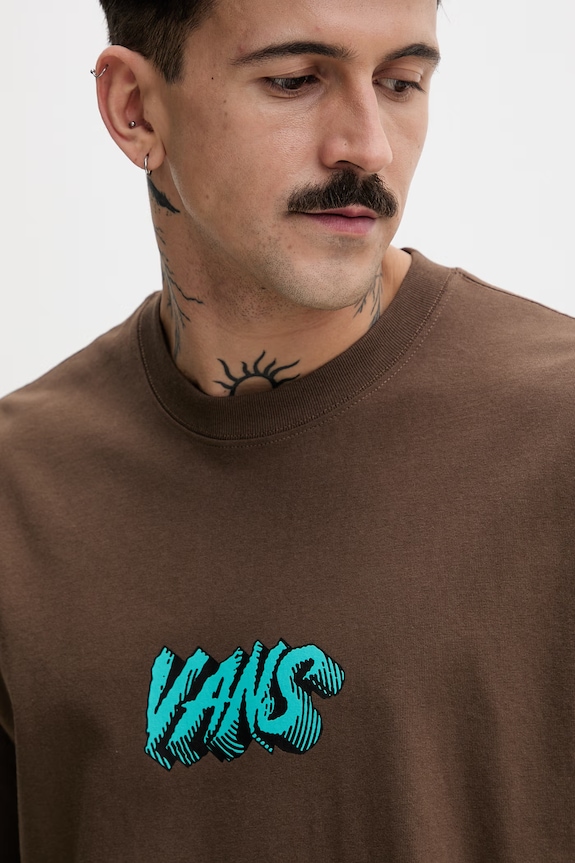 Vans tricou pentru bărbați, din bumbac maro VN000VY1FST1