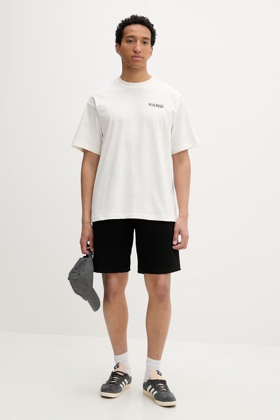 Vans T-shirt męski bawełniany VN000VY9C9F1 beżowy SS26