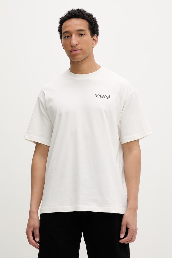 Odzież Vans T-shirt męski bawełniany VN000VY9C9F1 beżowy