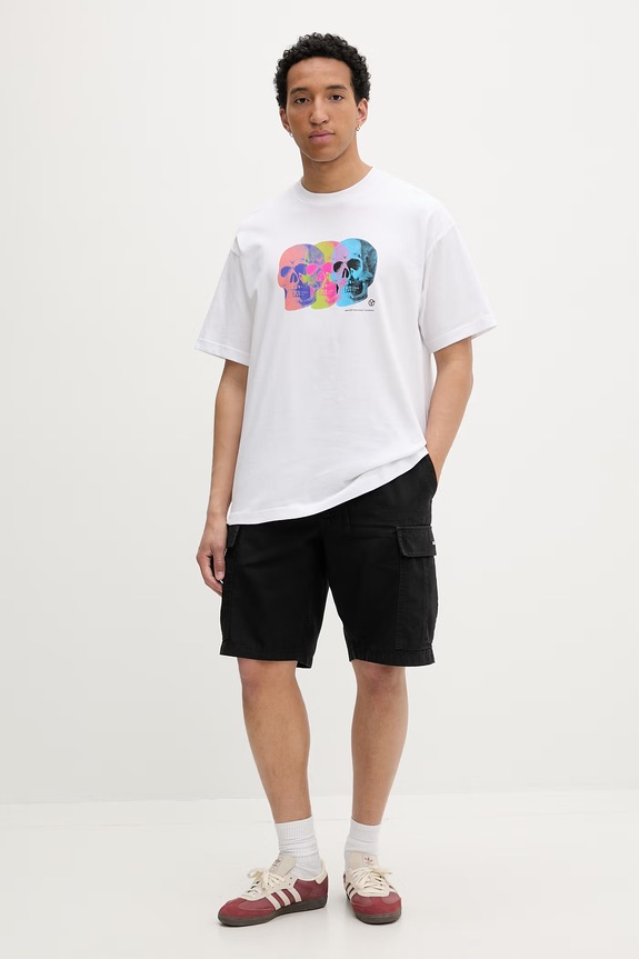 Vans T-shirt oversize męski bawełniany VN000VYWWHT1 biały SS26