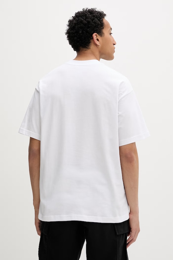 Odzież Vans T-shirt oversize męski bawełniany VN000VYWWHT1 biały