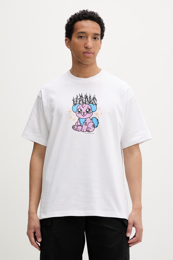 Vans T-shirt męski bawełniany biały VN000W00WHT1