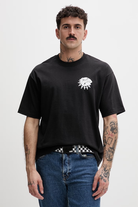 Odzież Vans t-shirt męski bawełniany VN000XHRBLK1 czarny