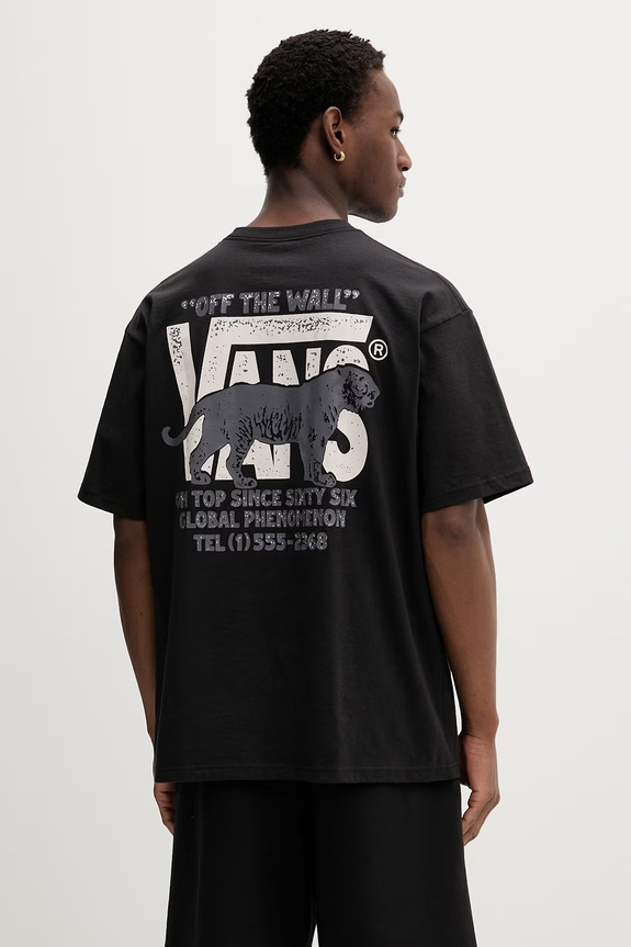 Vans tričko pánske bavlnené čierna VN000XHTBLK1