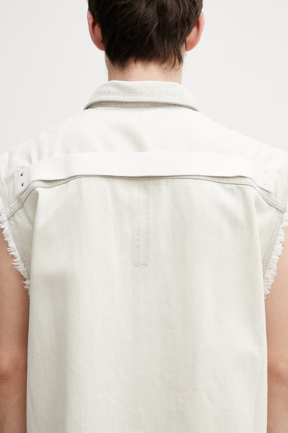 Rick Owens DRKSHDW gilet di jeans Tommy Jumbo DU01F4764.DMW beige