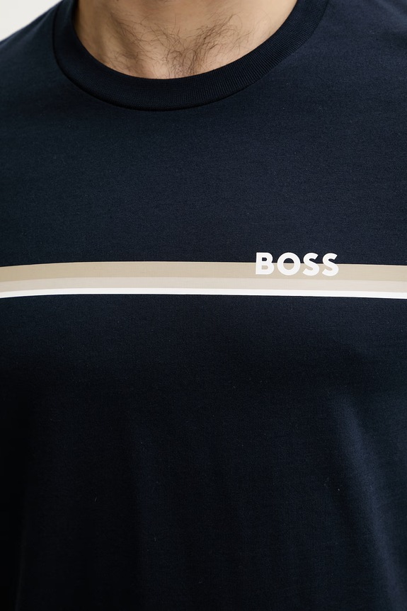 BOSS Lounge t-shirt ανδρικό βαμβακερό 50561470 σκούρο μπλε