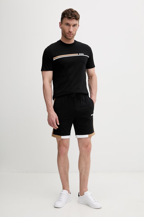 BOSS homewear majica kratkih rukava za muškarce od pamuka 50561470 crna SS26