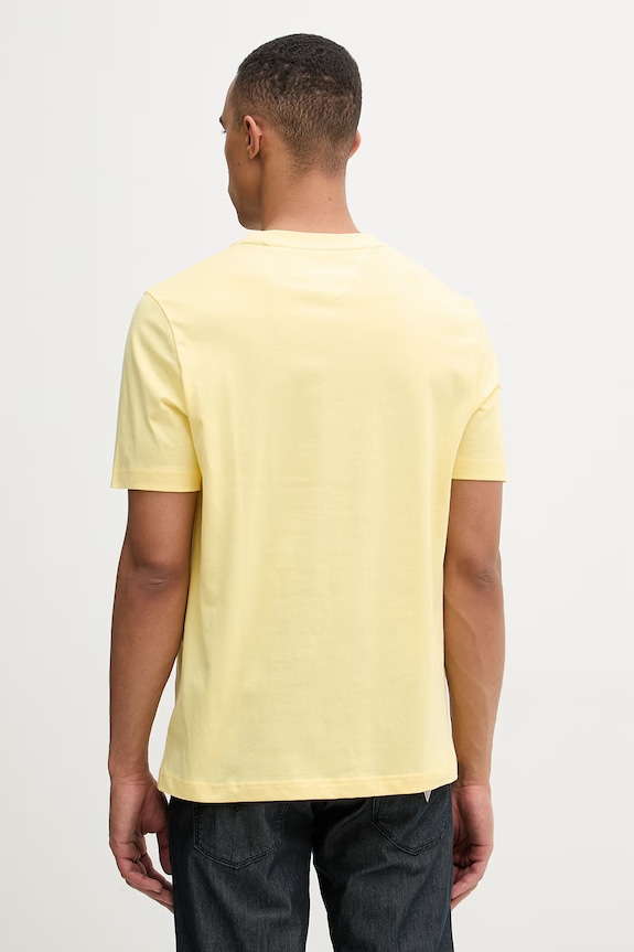 Odjeća Tommy Hilfiger majica za muškarce od pamuka MW0MW42365 zlatna