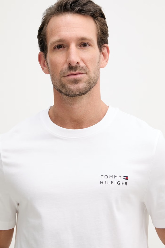 Tommy Hilfiger t-shirt ανδρικό βαμβακερό λευκό MW0MW42370