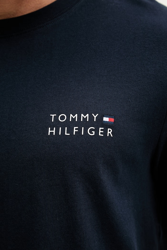 Tommy Hilfiger T-shirt ανδρικό βαμβακερό MW0MW42370 σκούρο μπλε