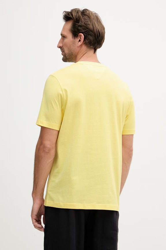 Abbigliamento Tommy Hilfiger t-shirt da uomo in cotone MW0MW42364 giallo