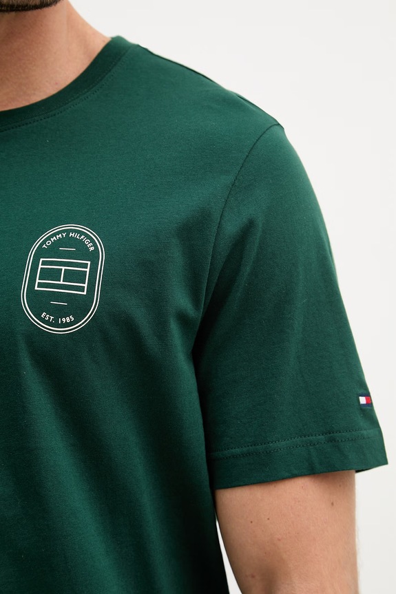 Tommy Hilfiger t-shirt da uomo in cotone MW0MW42364 verde