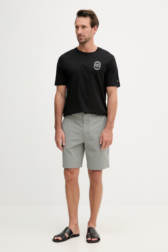 Tommy Hilfiger t-shirt da uomo in cotone MW0MW42364 nero SS26