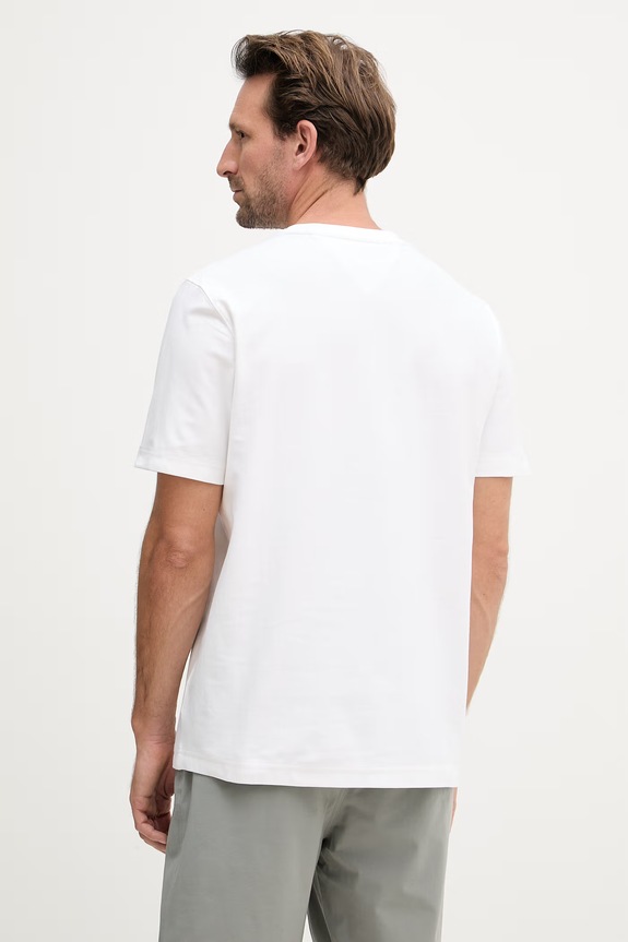 Ρούχα Tommy Hilfiger t-shirt ανδρικό βαμβακερό MW0MW42390 λευκό