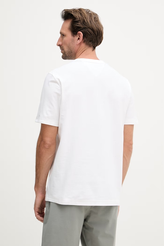 Ρούχα Tommy Hilfiger t-shirt ανδρικό βαμβακερό MW0MW42390 λευκό