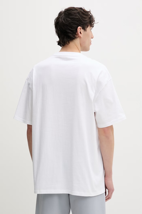 Abbigliamento Converse t-shirt da uomo in cotone CVM6T066 bianco