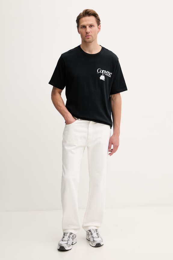 Converse T-shirt męski bawełniany CVM6T063 czarny SS26