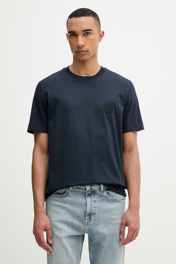 BOSS T-shirt da uomo in cotone Tames 52 blu navy 50560328