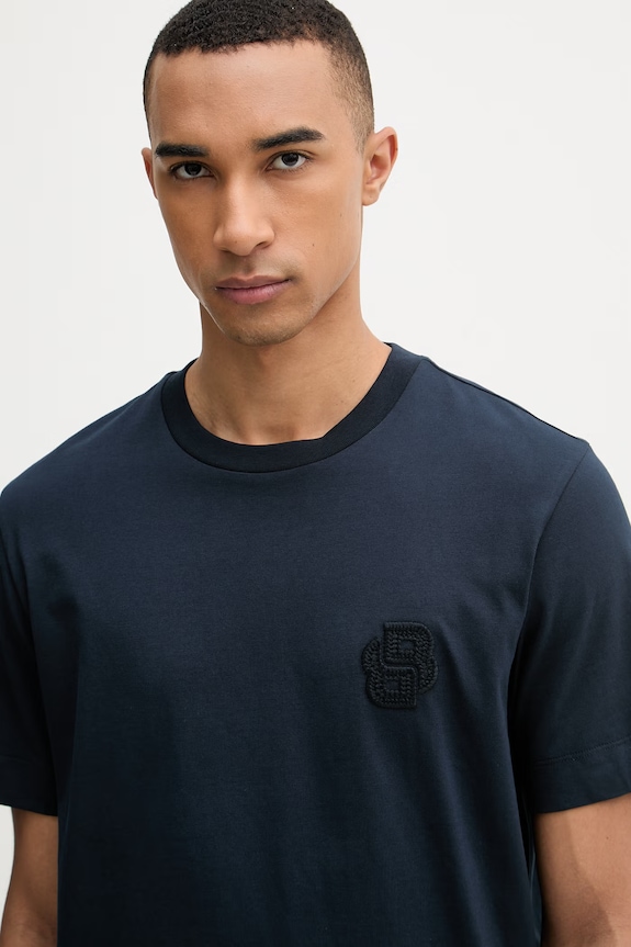 BOSS T-shirt da uomo in cotone Tames 52 blu navy 50560328