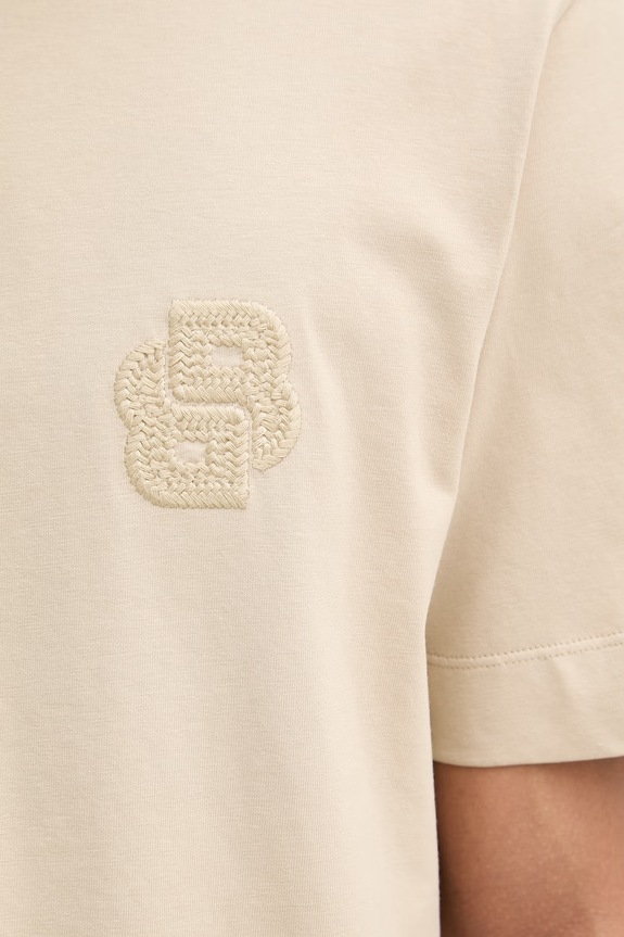 BOSS t-shirt da uomo in cotone Tames 52 50560328 beige