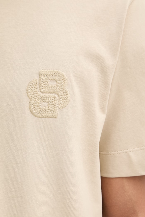 BOSS t-shirt da uomo in cotone Tames 52 50560328 beige