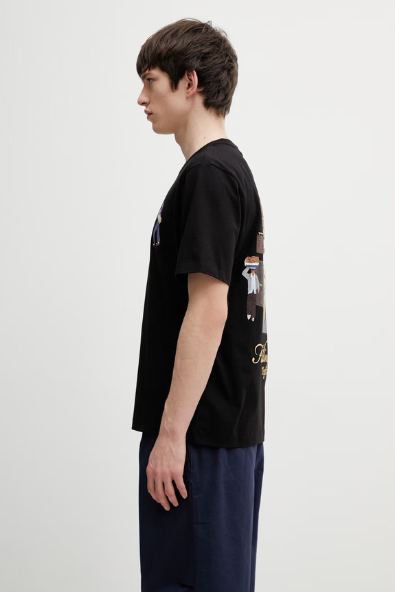 Filling Pieces Bakery T-shirt bawełniany męski 412620500286.130 czarny SS26