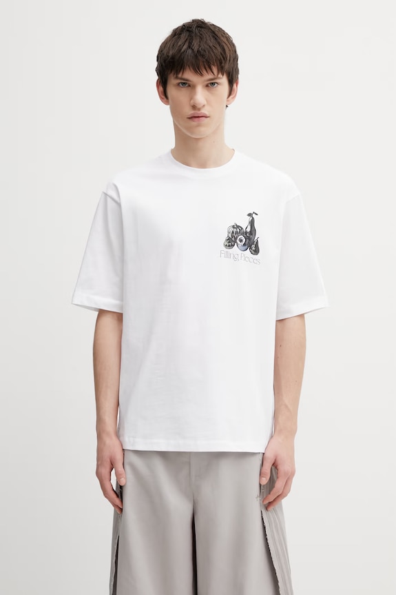 Abbigliamento Filling Pieces Chrome Fruit t-shirt in cotone da uomo 412620501291.110 bianco