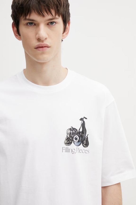 Filling Pieces Chrome Fruit t-shirt in cotone da uomo bianco 412620501291.110