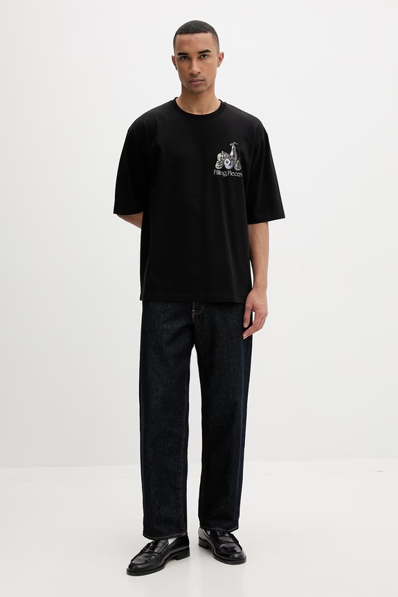 Filling Pieces T-shirt męski bawełniany Chrome Fruit 412620501291.130 czarny SS26