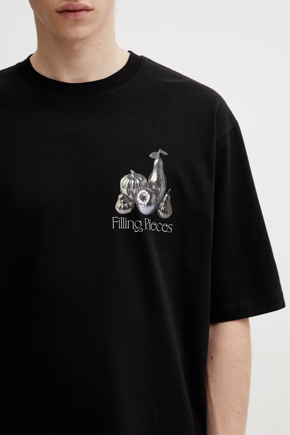 Filling Pieces Chrome Fruit T-shirt bawełniany męski czarny 412620501291.130
