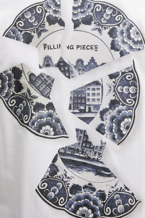 Filling Pieces Broken Plate тениска памучна мъжка бял 412620500321.110
