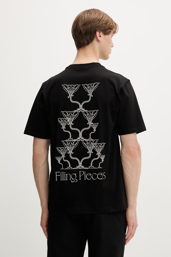 Filling Pieces T-shirt męski bawełniany Champagne nadruk czarny 412620500288.130