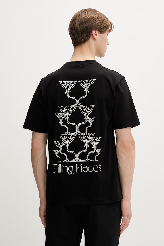 Filling Pieces T-shirt męski bawełniany Champagne nadruk czarny 412620500288.130