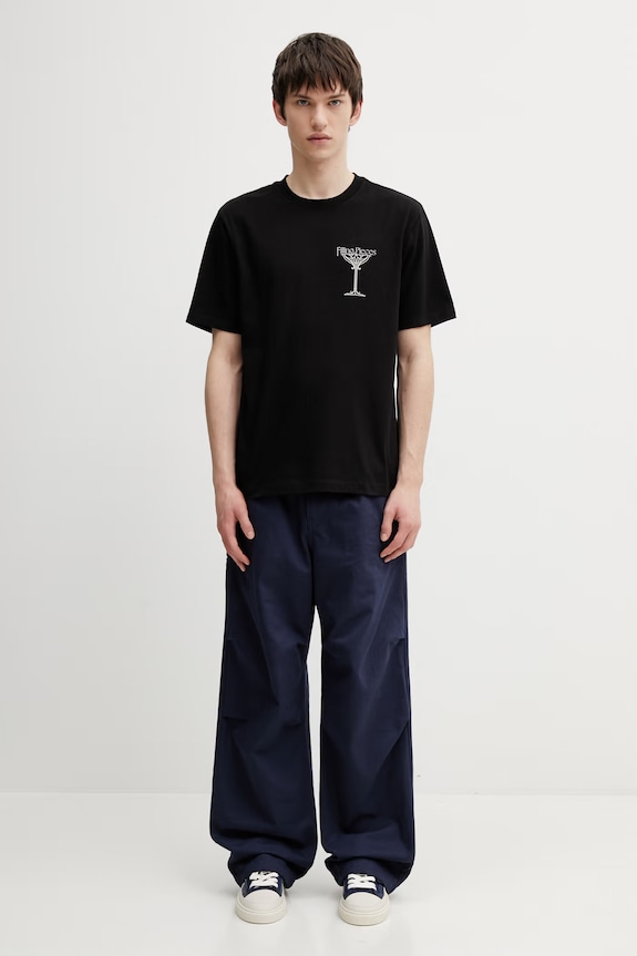 Filling Pieces Champagne t-shirt in cotone da uomo 412620500288.130 nero