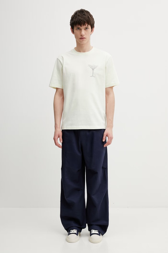 Filling Pieces Champagne T-shirt męski bawełniany 412620500288.214 beżowy