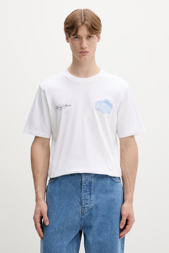 Îmbrăcăminte Filling Pieces tricou bărbătesc de bumbac Citrus 412620500290.110 alb