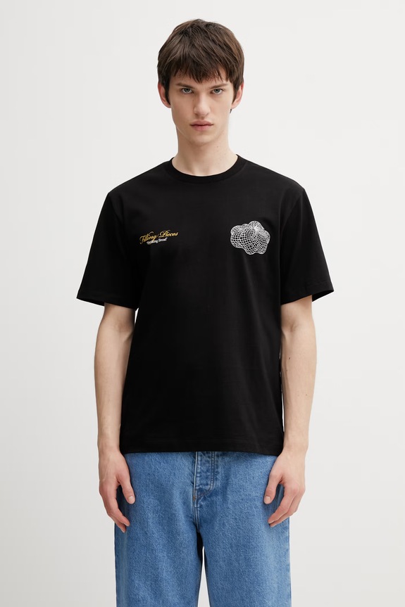 Odzież Filling Pieces Citrus T-shirt męski bawełniany 412620500290.130 czarny