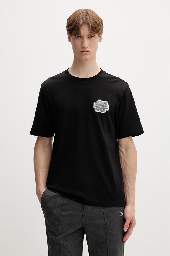 Filling Pieces T-shirt męski bawełniany Gowtu Tonal regular czarny 422520500167.130