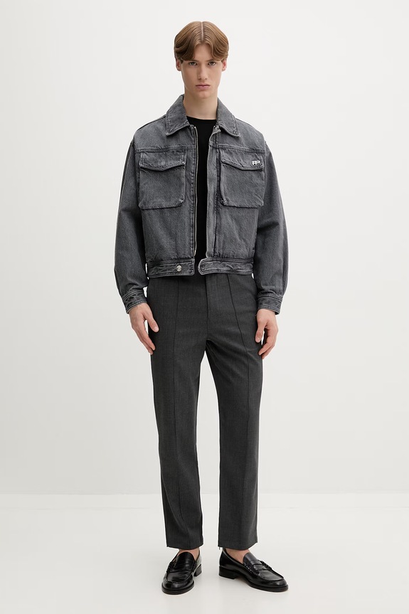 Filling Pieces T-shirt męski bawełniany Gowtu Tonal 422520500167.130 czarny SS26