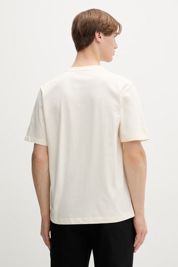 Odzież Filling Pieces T-shirt męski bawełniany Gowtu Tonal 422520500167.214 beżowy