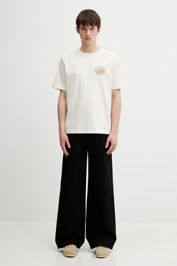 Filling Pieces Gowtu Tonal t-shirt in cotone da uomo 422520500167.214 beige