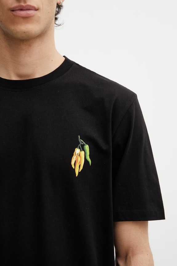 Filling Pieces Pepper t-shirt męski bawełniany czarny 412620500287.130