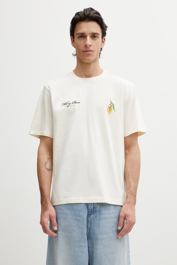 Abbigliamento Filling Pieces Pepper t-shirt in cotone da uomo 412620500287.214 beige