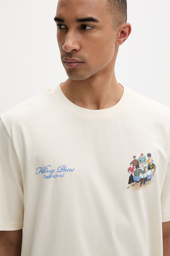 Filling Pieces tricou bărbați din bumbac Pepper bej 412620500285.214