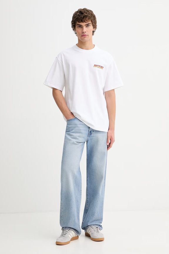 Βαμβακερό μπλουζάκι Dickies DK0A89EO0WH1 λευκό SS26