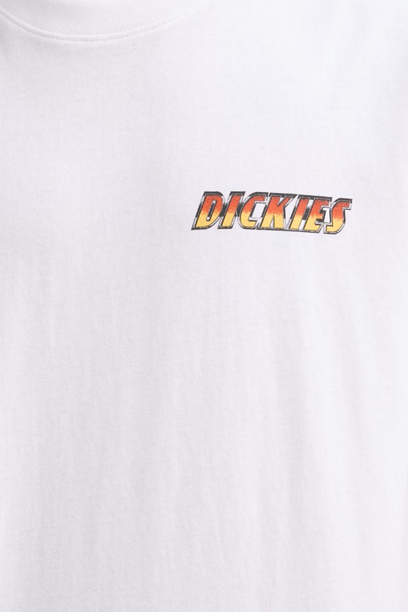 Βαμβακερό μπλουζάκι Dickies DK0A89EO0WH1 λευκό