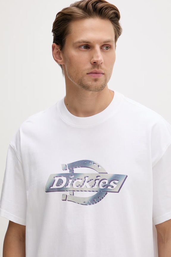 Dickies t-shirt da uomo in cotone bianco DK0A88850WH1