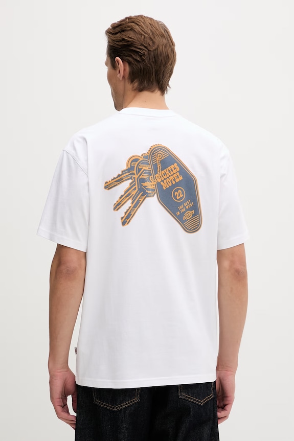 Dickies t-shirt ανδρικό βαμβακερό λευκό DK0A88JI0WH1