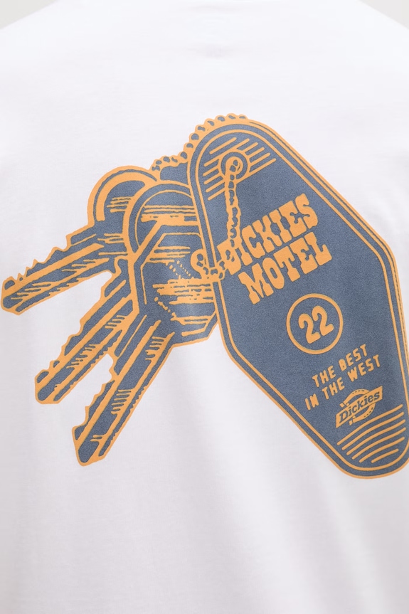 Dickies t-shirt ανδρικό βαμβακερό DK0A88JI0WH1 λευκό