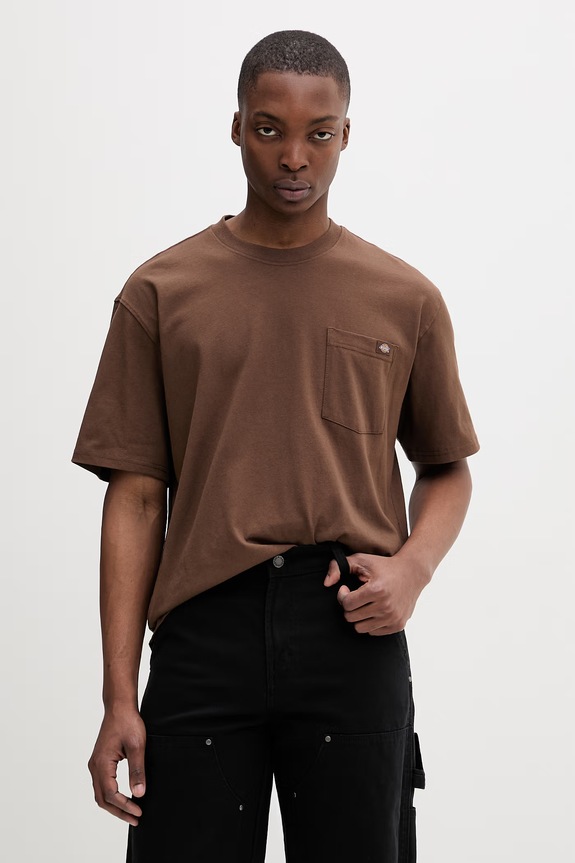 Dickies basic tričko pánske bavlnené hnedá DK0A4YFC0TB1